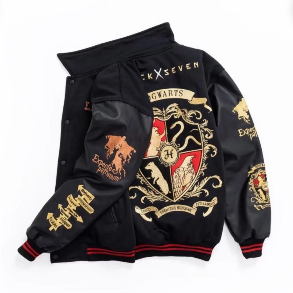 Black Harry Potter Hogwarts Bomber Jacket